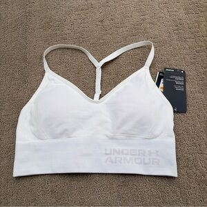 Under Armour Women's White Sports Bra seamless Small S NWT NEW